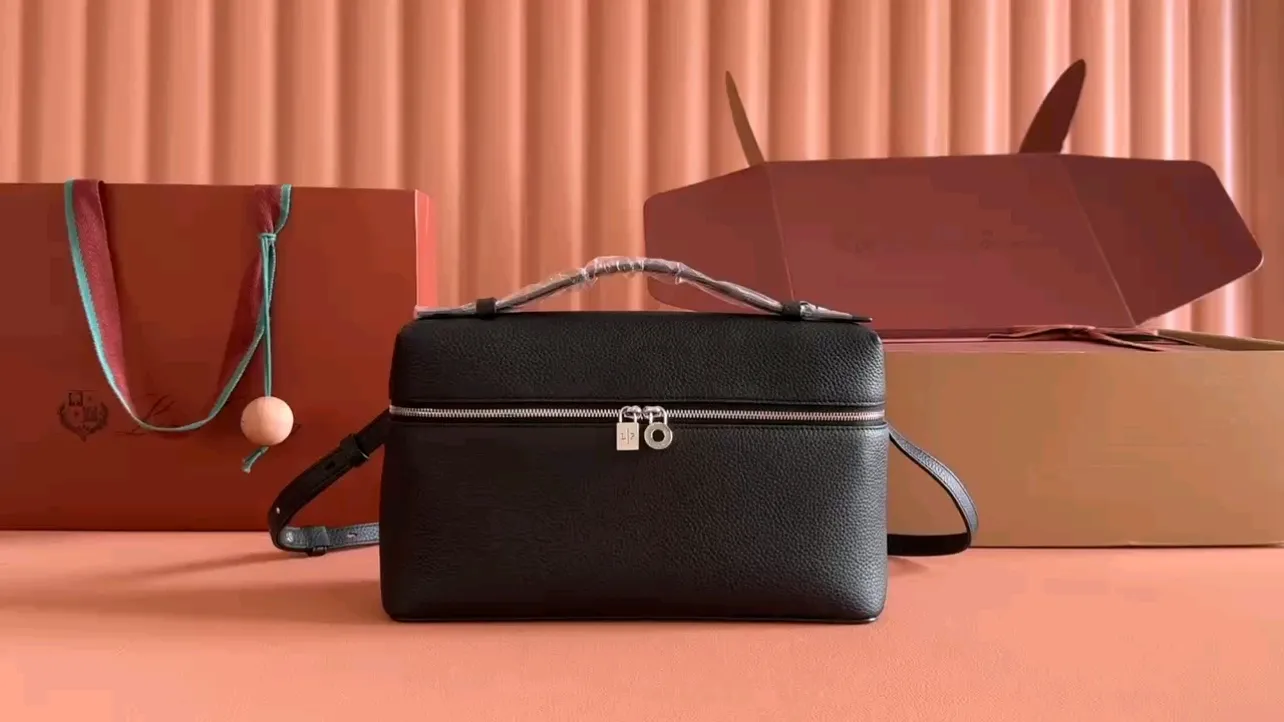 💋💋💋【Original leather, full steel configuration, full counter package】𝐋𝐨𝐫𝐨 𝐏𝐢𝐚𝐧@ Extra pocket L27 series handbags/crossbody bags